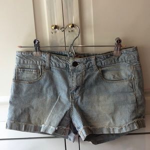 Forever 21 Denim Stripe Shorts